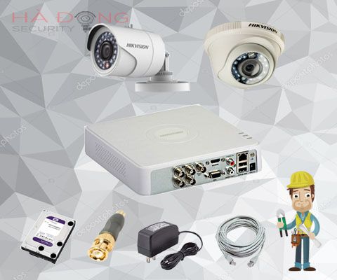 Bộ camera Hikvision 1.0 Megapixel hồng ngoại 40m