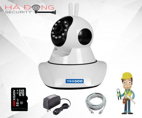 Camera Yoosee 1.0mp wifi, quay quét, hồng ngoại 5m