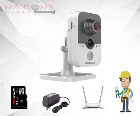 Bộ camera Hikvision 4MP, wifi, hồng ngoại 10, đàm thoại 2 chiều